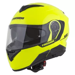 Moto prilba Cassida Compress 2.0 Refraction P/J - čierna matná/šedá/žltá fluo