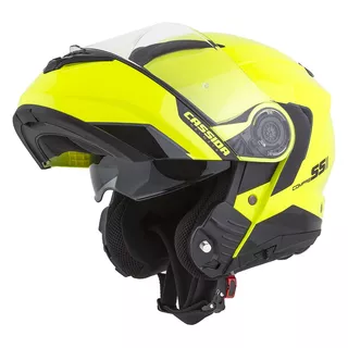 Moto prilba Cassida Compress 2.0 Refraction P/J - čierna matná/šedá/žltá fluo