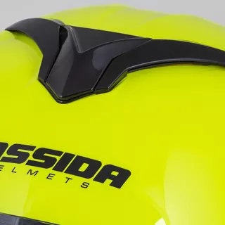 Moto prilba Cassida Compress 2.0 Refraction P/J - čierna matná/šedá/žltá fluo