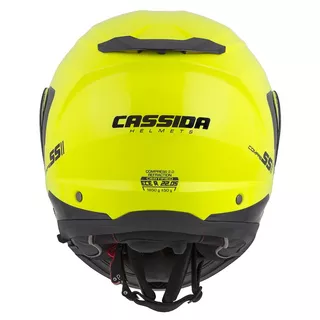 Moto prilba Cassida Compress 2.0 Refraction P/J - čierna matná/šedá/žltá fluo
