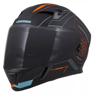 Moto prilba Cassida Integral 3.0 Turbohead - čierna matná/oranžová/modrá