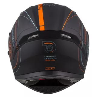 Moto prilba Cassida Integral 3.0 Turbohead - čierna matná/oranžová/modrá