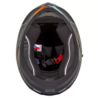 Moto prilba Cassida Integral 3.0 Turbohead - čierna matná/oranžová/modrá