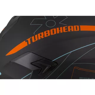 Moto prilba Cassida Integral 3.0 Turbohead - čierna matná/oranžová/modrá