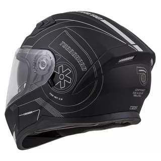 Moto prilba Cassida Integral 3.0 Turbohead - čierna matná/oranžová/modrá