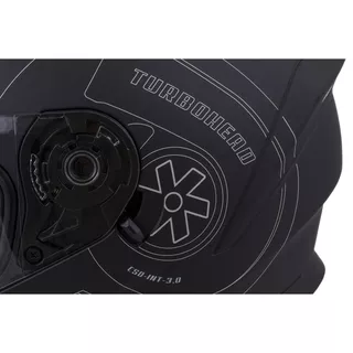 Moto prilba Cassida Integral 3.0 Turbohead - čierna matná/oranžová/modrá