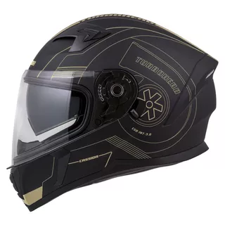 Moto prilba Cassida Integral 3.0 Turbohead - čierna matná/oranžová/modrá