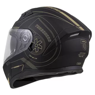 Moto prilba Cassida Integral 3.0 Turbohead - čierna matná/oranžová/modrá