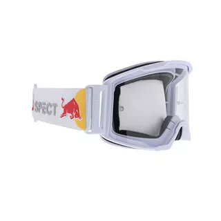 Motokrosové okuliare RedBull Spect Strive Panovision, biele matné, plexi číre
