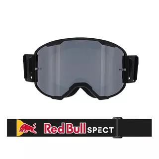 Motokrosové okuliare RedBull Spect Strive Panovision, čierne matné, plexi strieborné zrkadlové