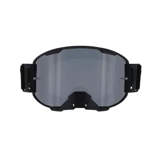 Motokrosové okuliare RedBull Spect Strive Panovision, čierne matné, plexi strieborné zrkadlové