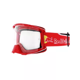 Motokrosové okuliare RedBull Spect Strive, červené matné, plexi číre