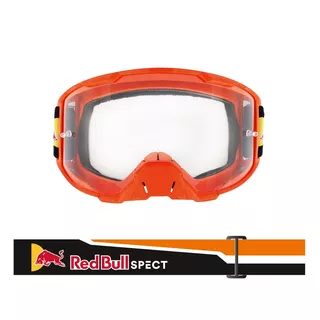 Motokrosové okuliare RedBull Spect Strive, oranžové matné, plexi číre