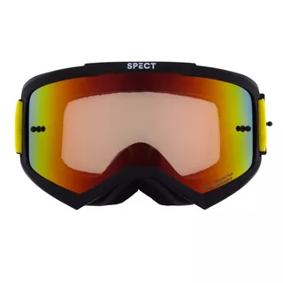 Motokrosové okuliare RedBull Spect Evan, čierne matné, plexi červené zrkadlové