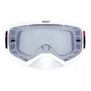 Motokrosové okuliare RedBull Spect Evan, biele, plexi dymové/strieborné