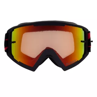 Motokrosové okuliare RedBull Spect Whip, čierne matné, plexi červené zrkadlové