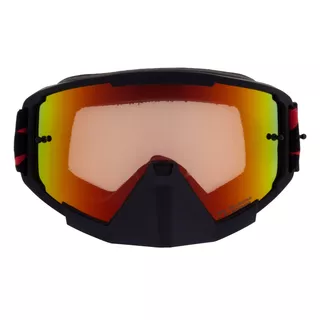 Motokrosové okuliare RedBull Spect Whip, čierne matné, plexi červené zrkadlové