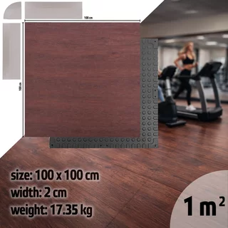 Záťažová podložka inSPORTline Luxteko Waffle 100x100x2 cm - drevo
