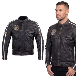 Pánska kožená moto bunda W-TEC Sheawen Vintage