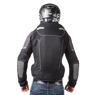 Letná airbagová bunda Helite Vented, mechanická s trhačkou - čierno-šedá