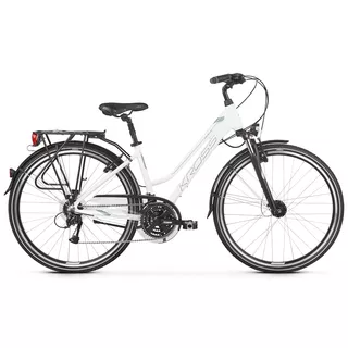 Dámsky trekingový bicykel Kross Trans 4.0 28" - model 2020 - bielo-zelená