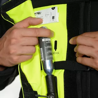 Airbagová vesta Helite Turtle 2 HiVis rozšírená - žltá