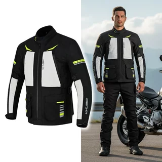Moto bunda W-TEC Warao - čierna-fluo
