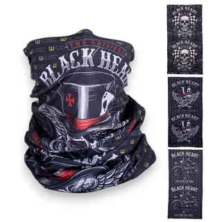 Multifunkčný nákrčník W-TEC Black Heart Scarfest - Wings Skull