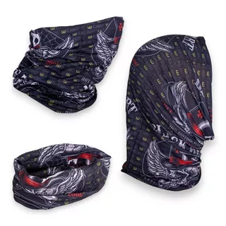 Multifunkčný nákrčník W-TEC Black Heart Scarfest - Wings Skull