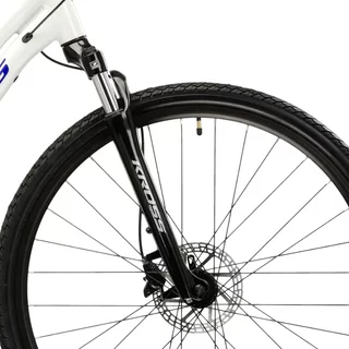 Dámsky crossový bicykel Kross Evado 4.0 28" Gen 007 - šedá / námornícka modrá / lesk