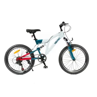 Detský celoodpružený bicykel Olpran Vipera 20" • 120-135 cm - biela/petrolejová
