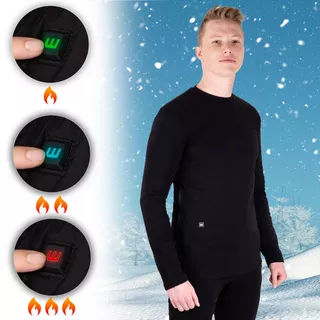 Pánske vyhrievané tričko W-TEC Insulong - čierna