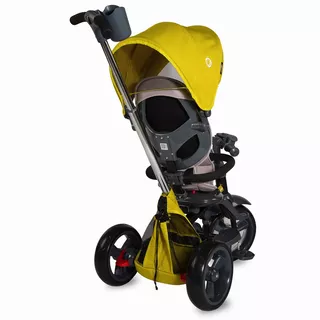 Detská trojkolka s vodiacou tyčou Coccolle Velo - žltá