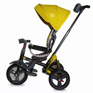 Detská trojkolka s vodiacou tyčou Coccolle Velo - žltá