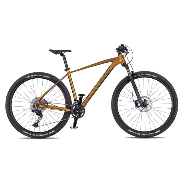 Horský bicykel 4EVER Firetrack 29'' - model 2025 - pearl black / hologram - dark gold / iron