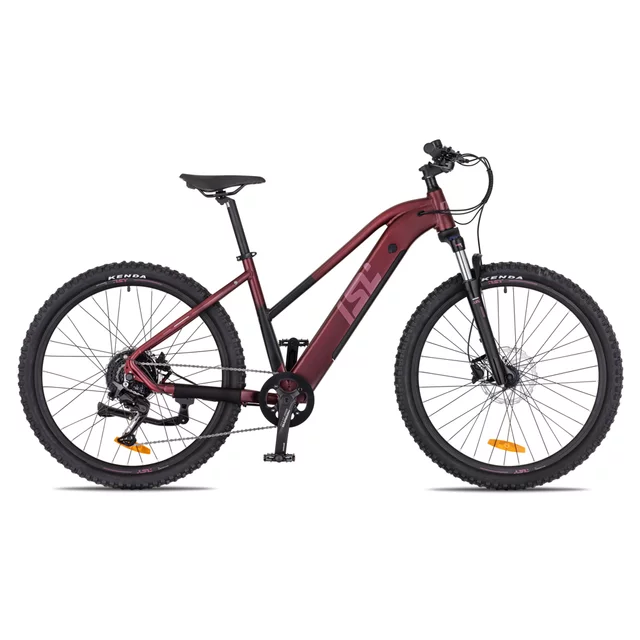 Dámsky horský elektrobicykel inSPORTline ISL Cleora 648 Wh 27,5" - model 2026 - Coral Orange - Velour Red