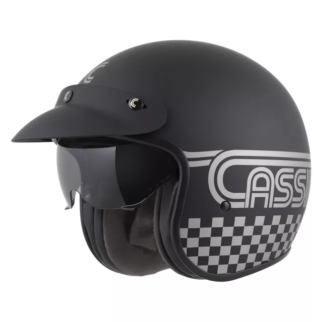 Moto prilba Cassida Oxygen Rondo 2.0 čierna matná/strieborná