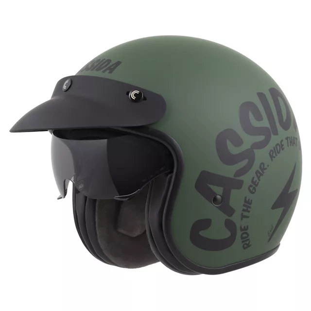 Moto prilba Cassida Oxygen Gear 2.0 zelená matná/čierna