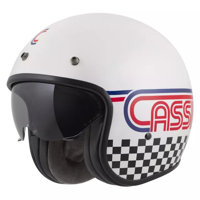 Moto prilba Cassida Oxygen Rondo 2.0 biela perleť/červená/modrá/čierna