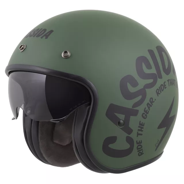 Moto prilba Cassida Oxygen Gear 2.0 zelená matná/čierna