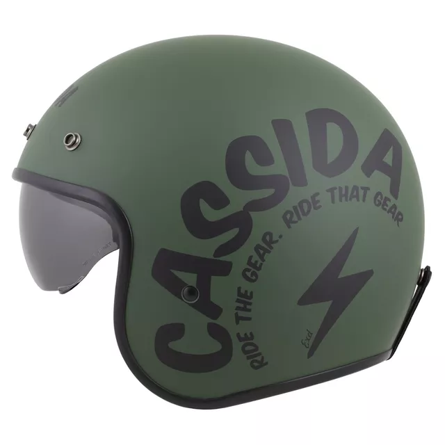 Moto prilba Cassida Oxygen Gear 2.0 zelená matná/čierna