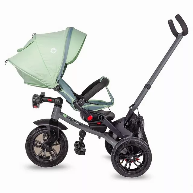 Detská trojkolka s vodiacou tyčou Coccolle Pianti - Mint Green