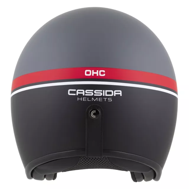 Moto prilba Cassida Oxygen Jawa OHC 2.0 šedá matná/červená/čierna/biela