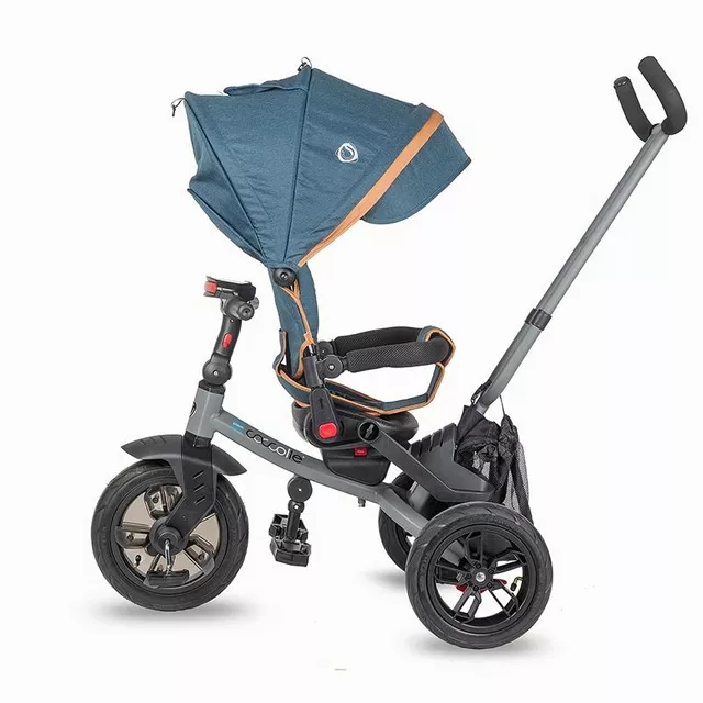 Detská trojkolka s vodiacou tyčou Coccolle Pianti - Mint Green