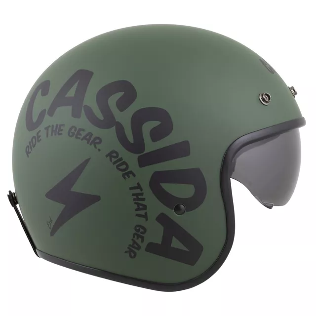 Moto prilba Cassida Oxygen Gear 2.0 zelená matná/čierna