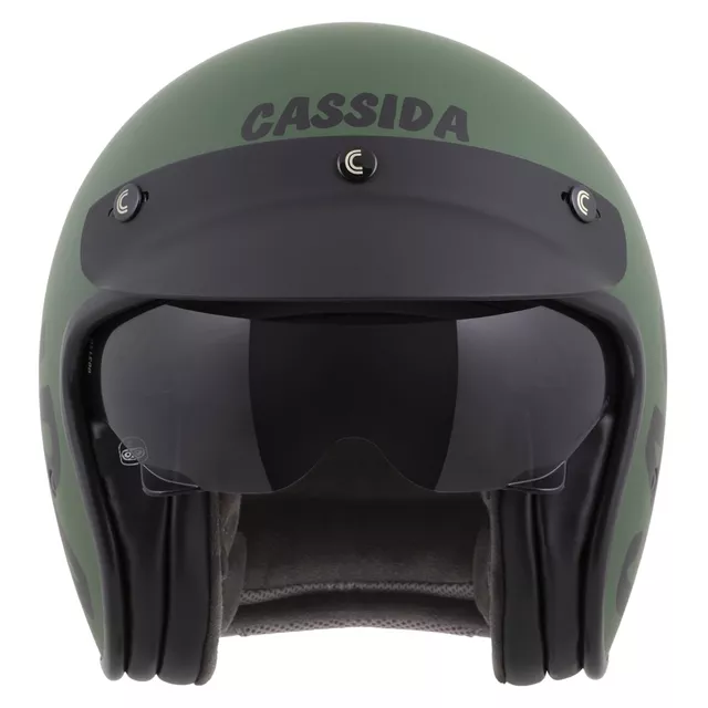 Moto prilba Cassida Oxygen Gear 2.0 zelená matná/čierna