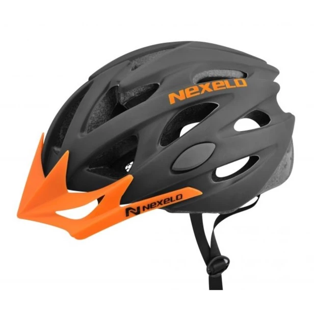 Cyklo prilba Nexelo Straight 680 - čierno-oranžová