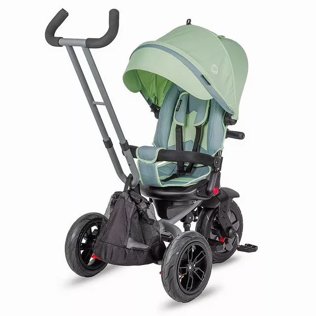 Detská trojkolka s vodiacou tyčou Coccolle Pianti - Mint Green