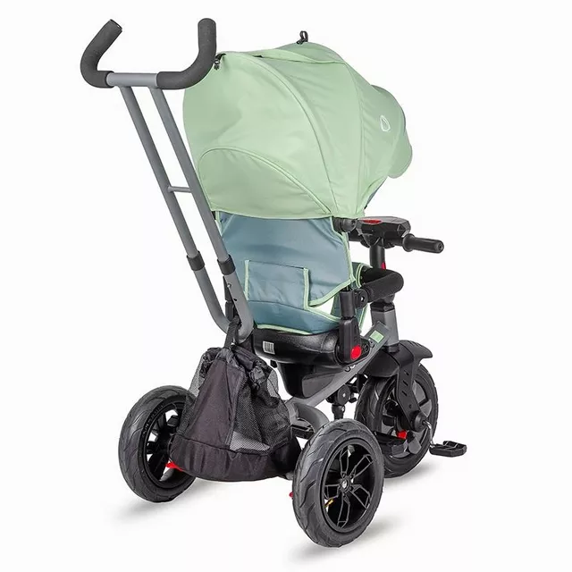 Detská trojkolka s vodiacou tyčou Coccolle Pianti - Mint Green
