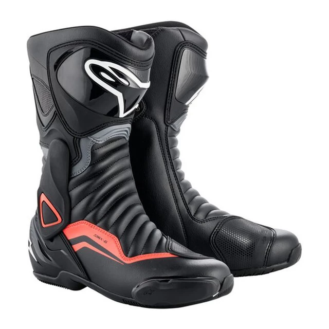 Moto topánky Alpinestars S-MX 6 čierna/šedá/červená fluo - čierna/šedá/červená fluo - čierna/šedá/červená fluo